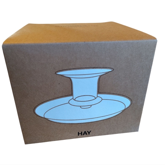 HAY Flare White Glass Candle Holder - Picture 2 of 4